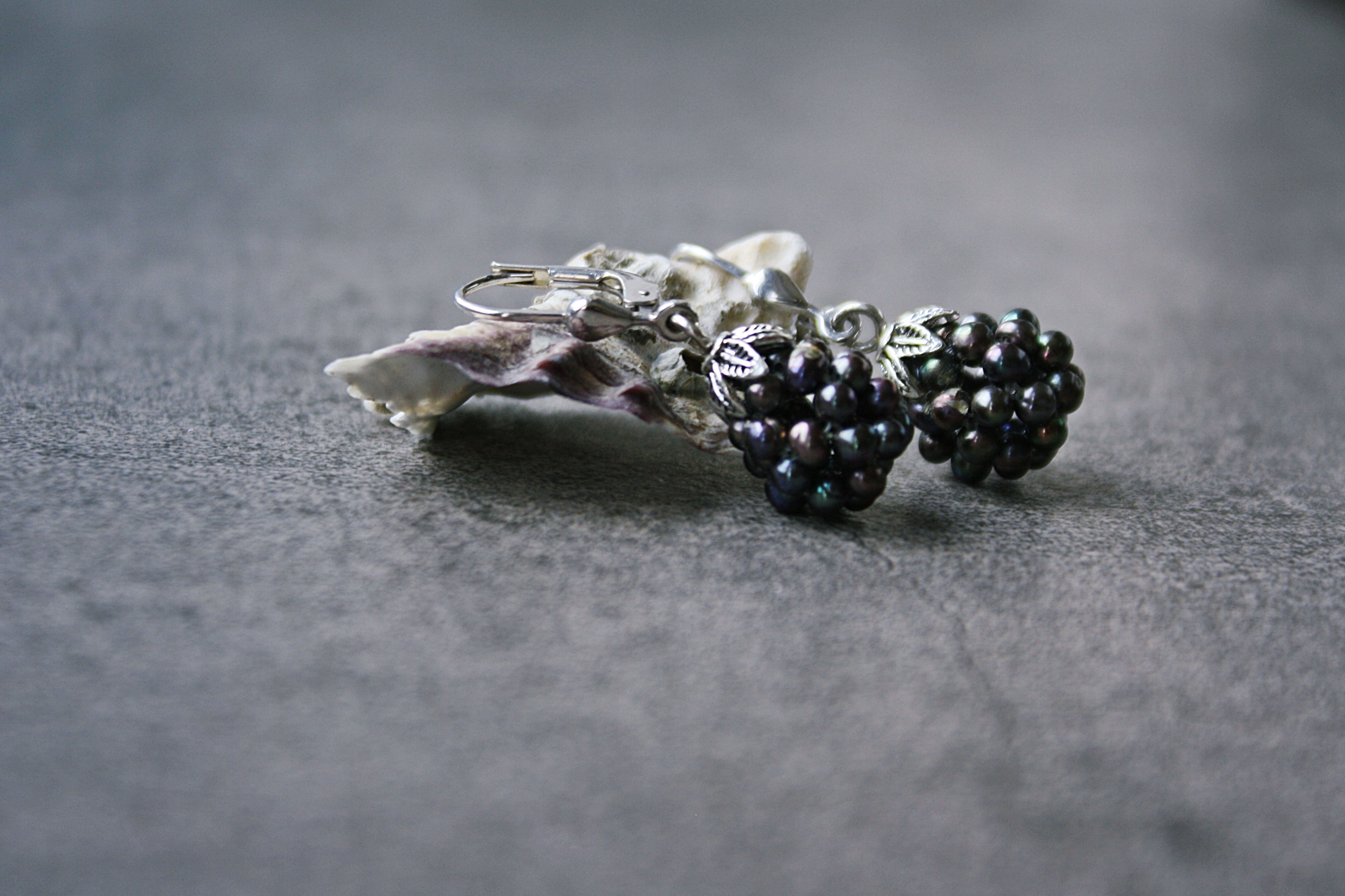 Ohrhänger "Brombeere Silber"