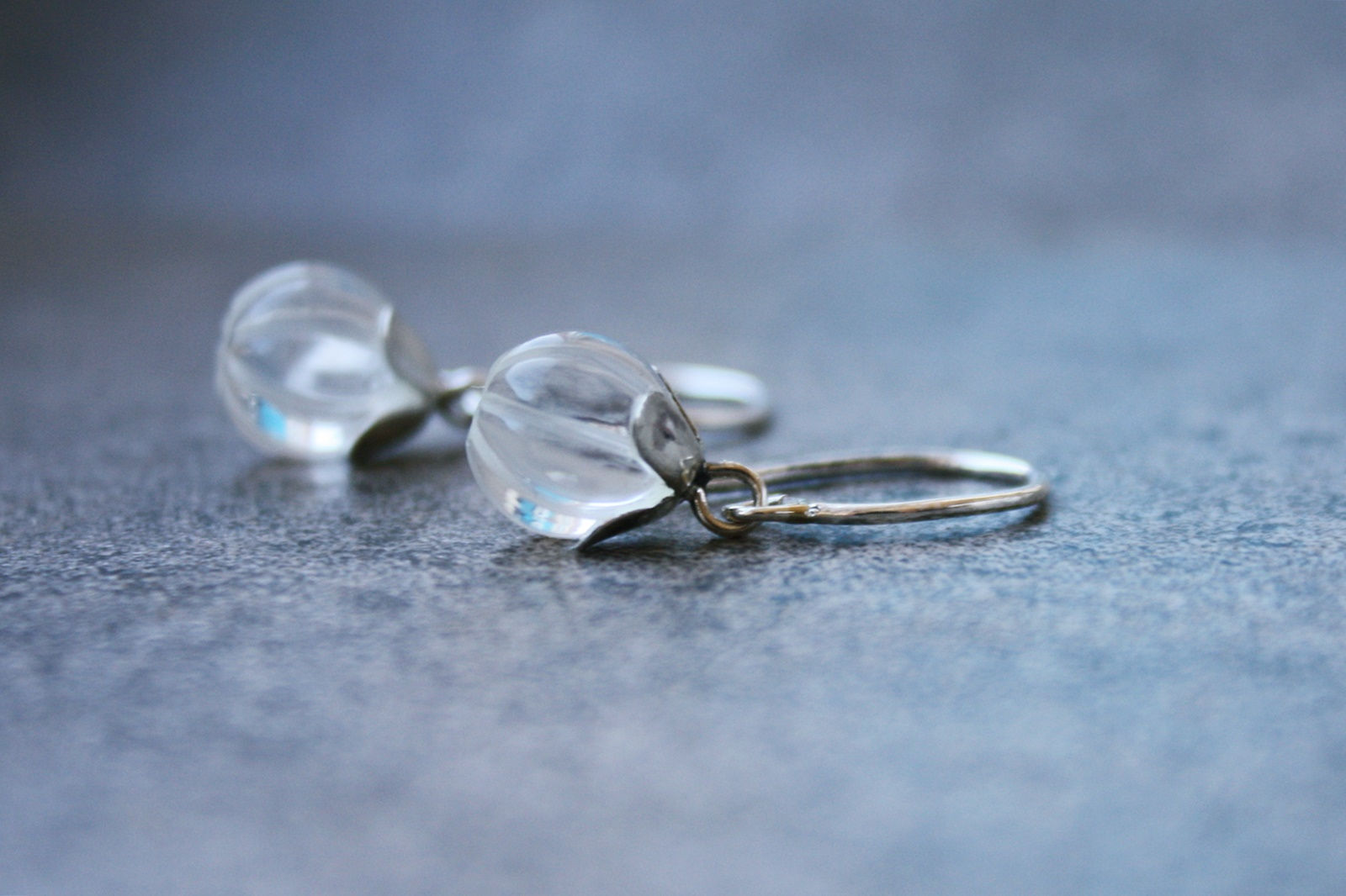 Bergkristall - Ohrhänger "Schneeglöckchen"