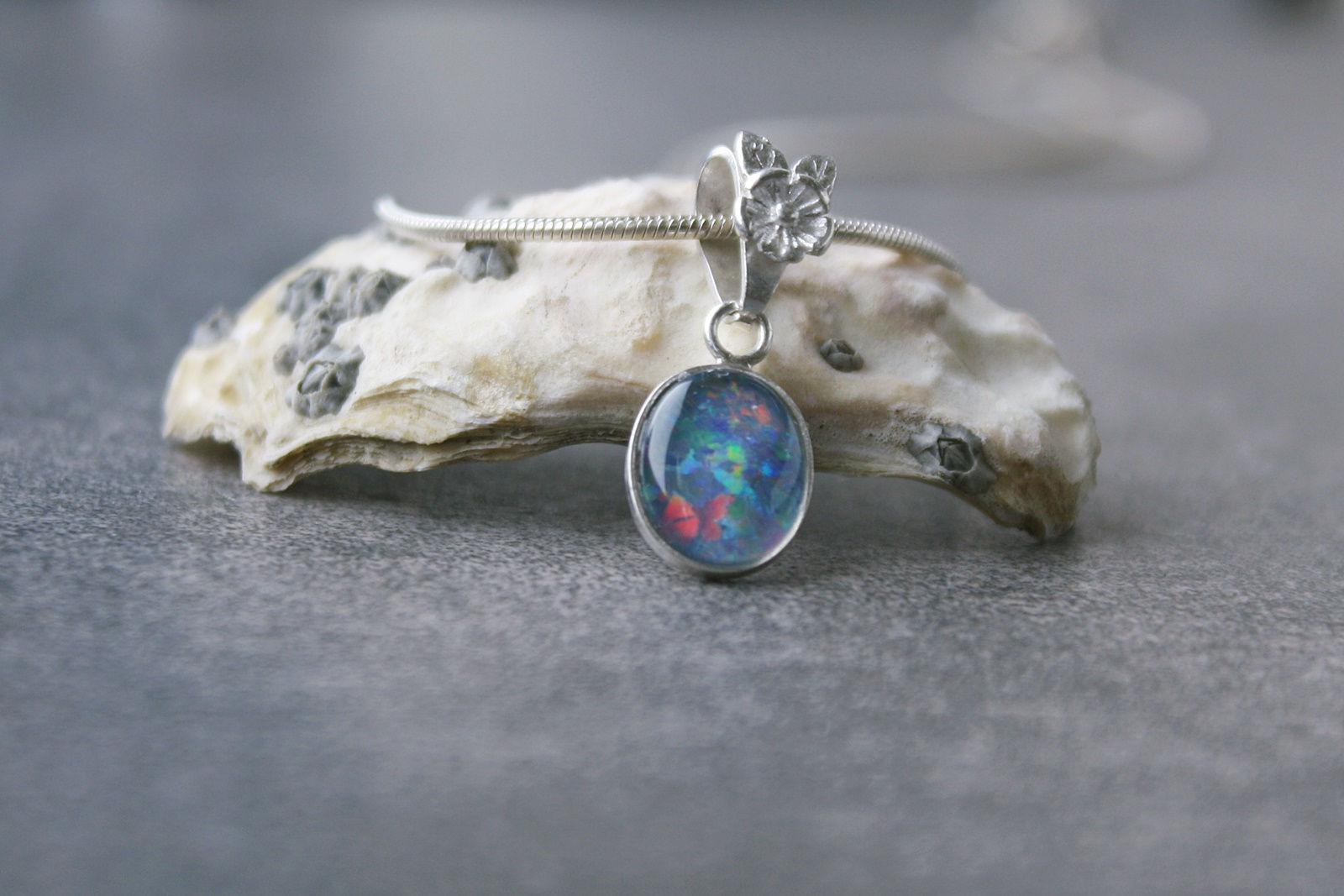 Opalkette "Blütenmeer"