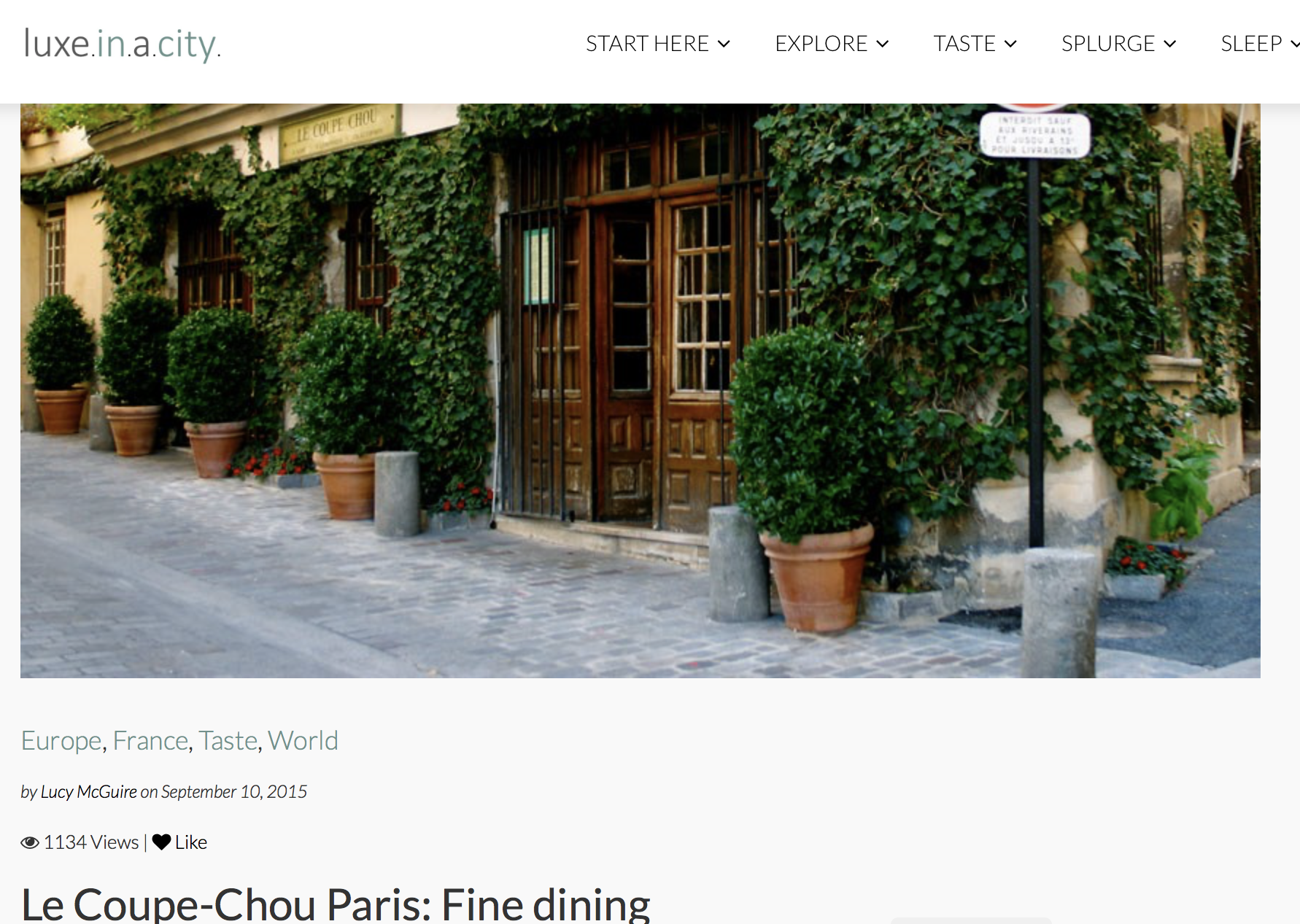 Le Coupe-Chou Parisien Fine Dining