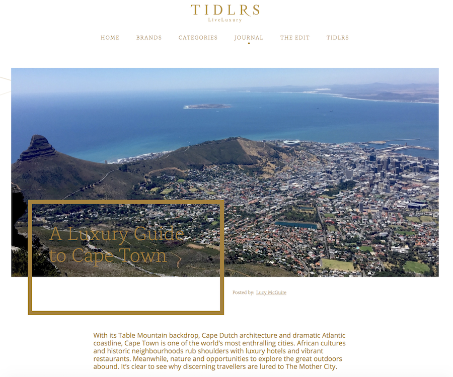 A Luxury Guide to Cape Town