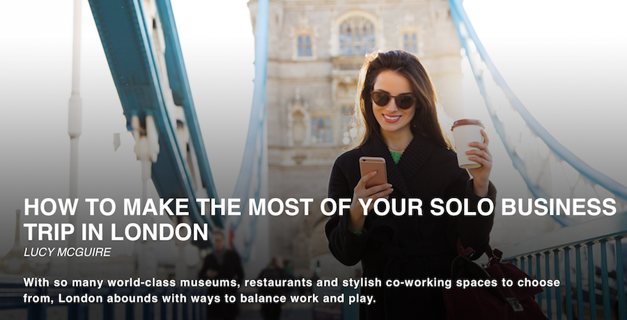 Solo Business Travel in London