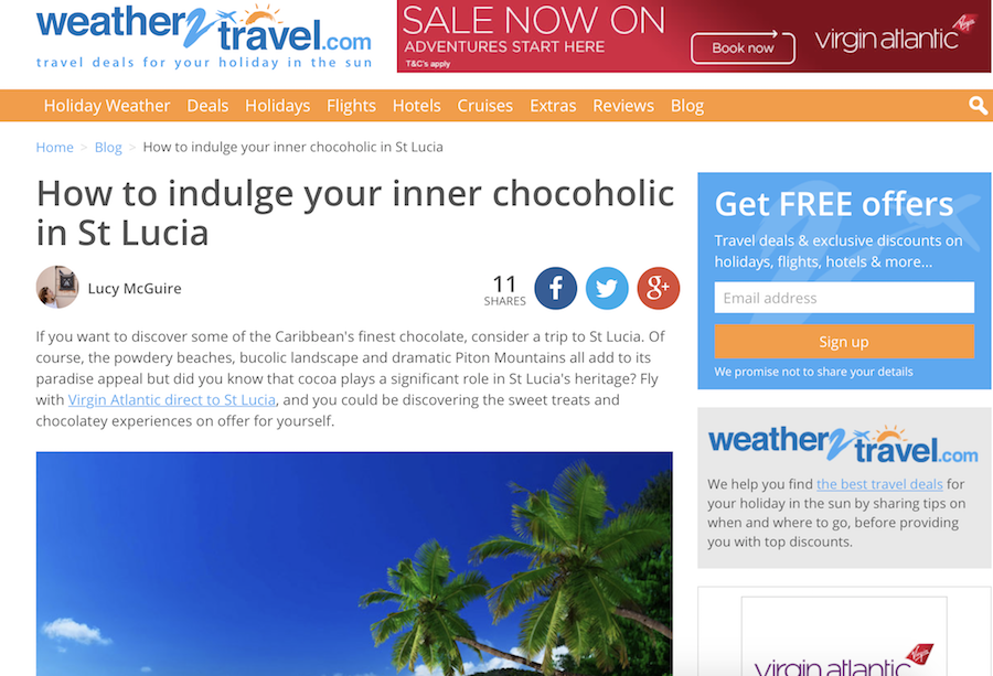 Chocolate in St Lucia