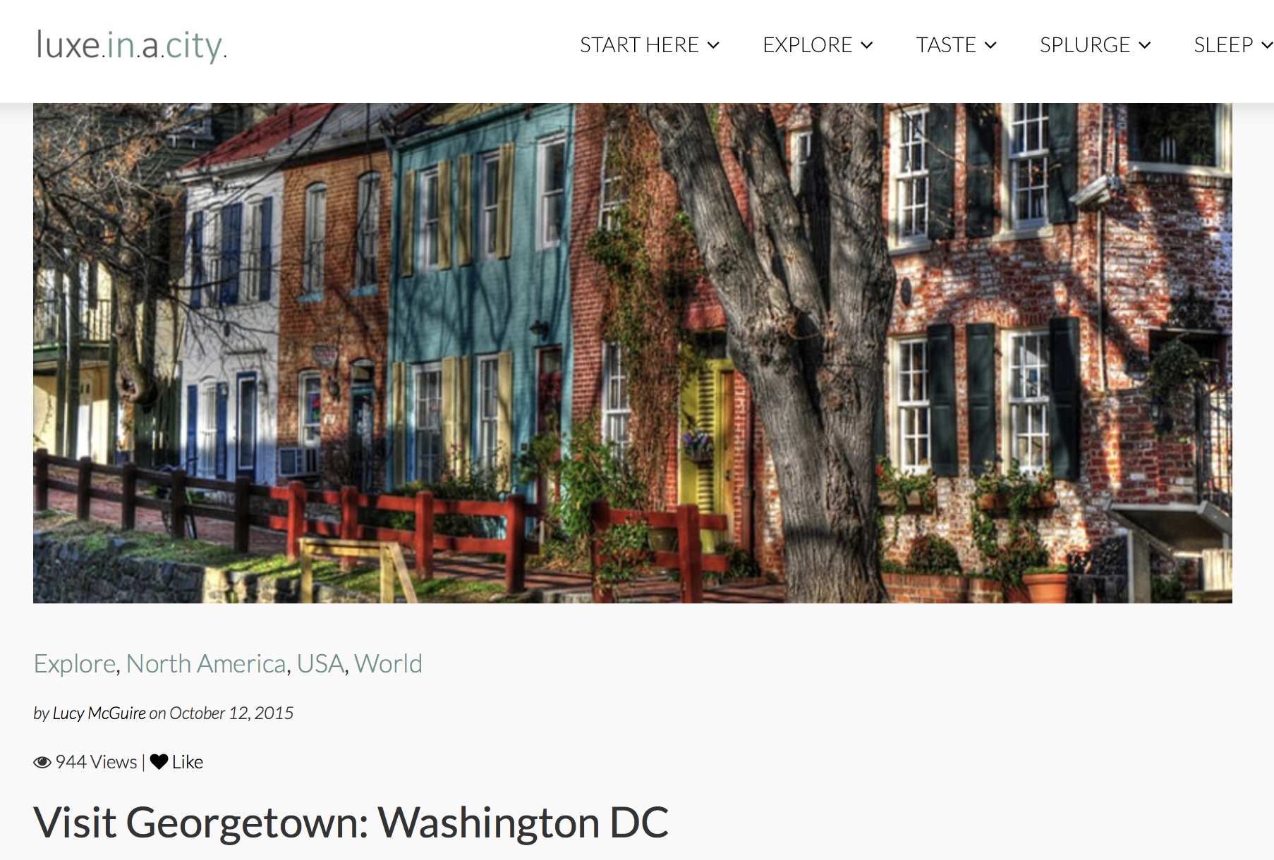 Visit Georgetown Washington DC