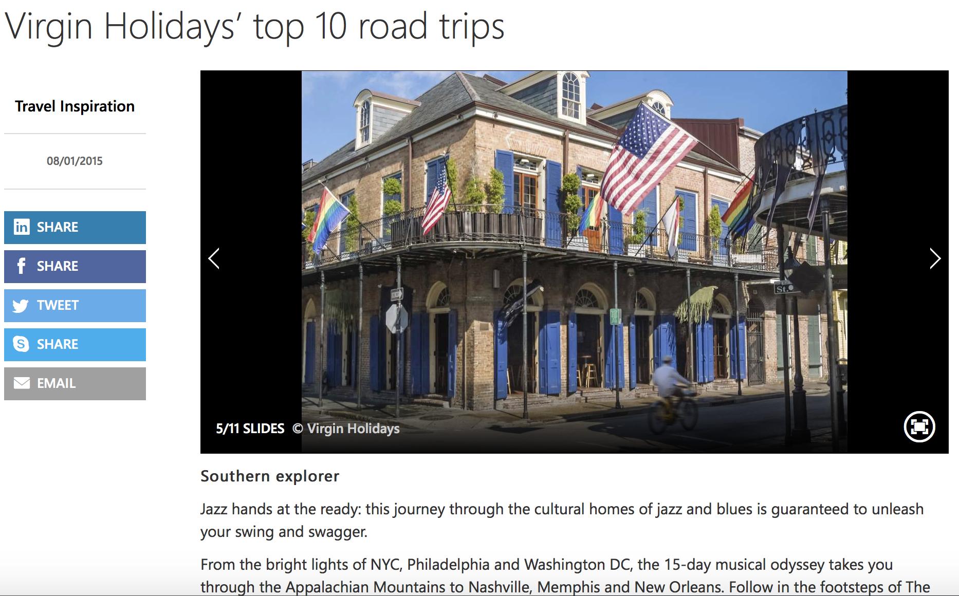 MSN Top 10 Road Trips