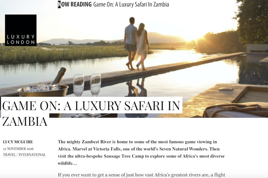 Game on: A Luxury Safari in Zambia