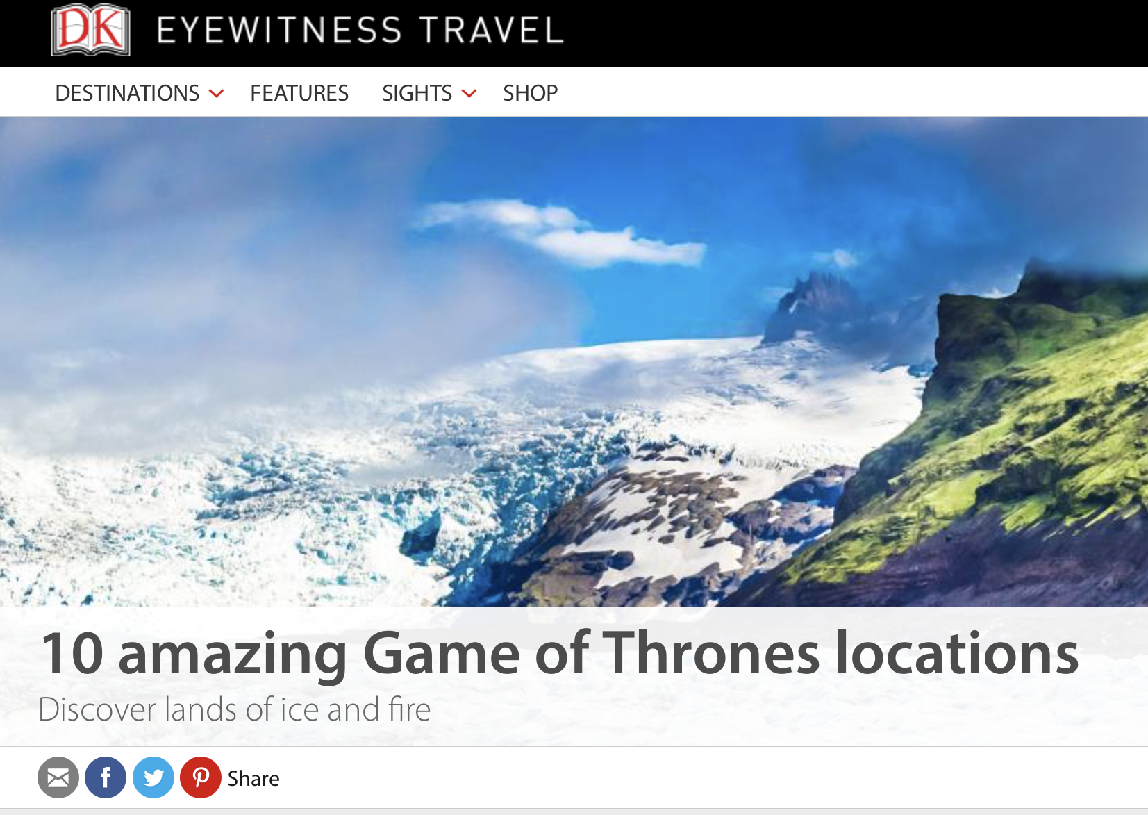 10 Game of Thrones locations