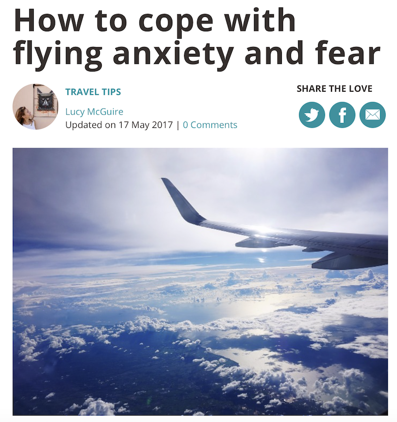 Coping with flying anxiety & fear