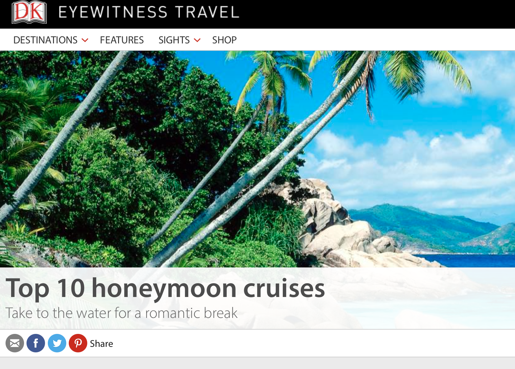 Top 10 Honeymoon Cruises
