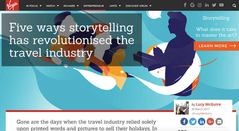 Storytelling and the travel industry