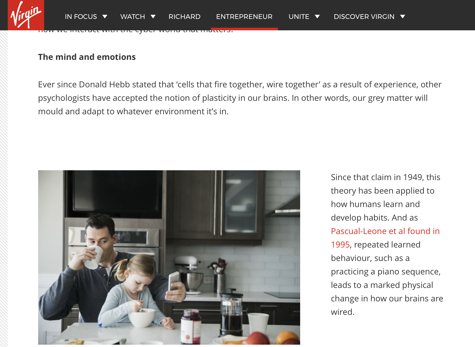 Accelerated culture piece for Virgin.com