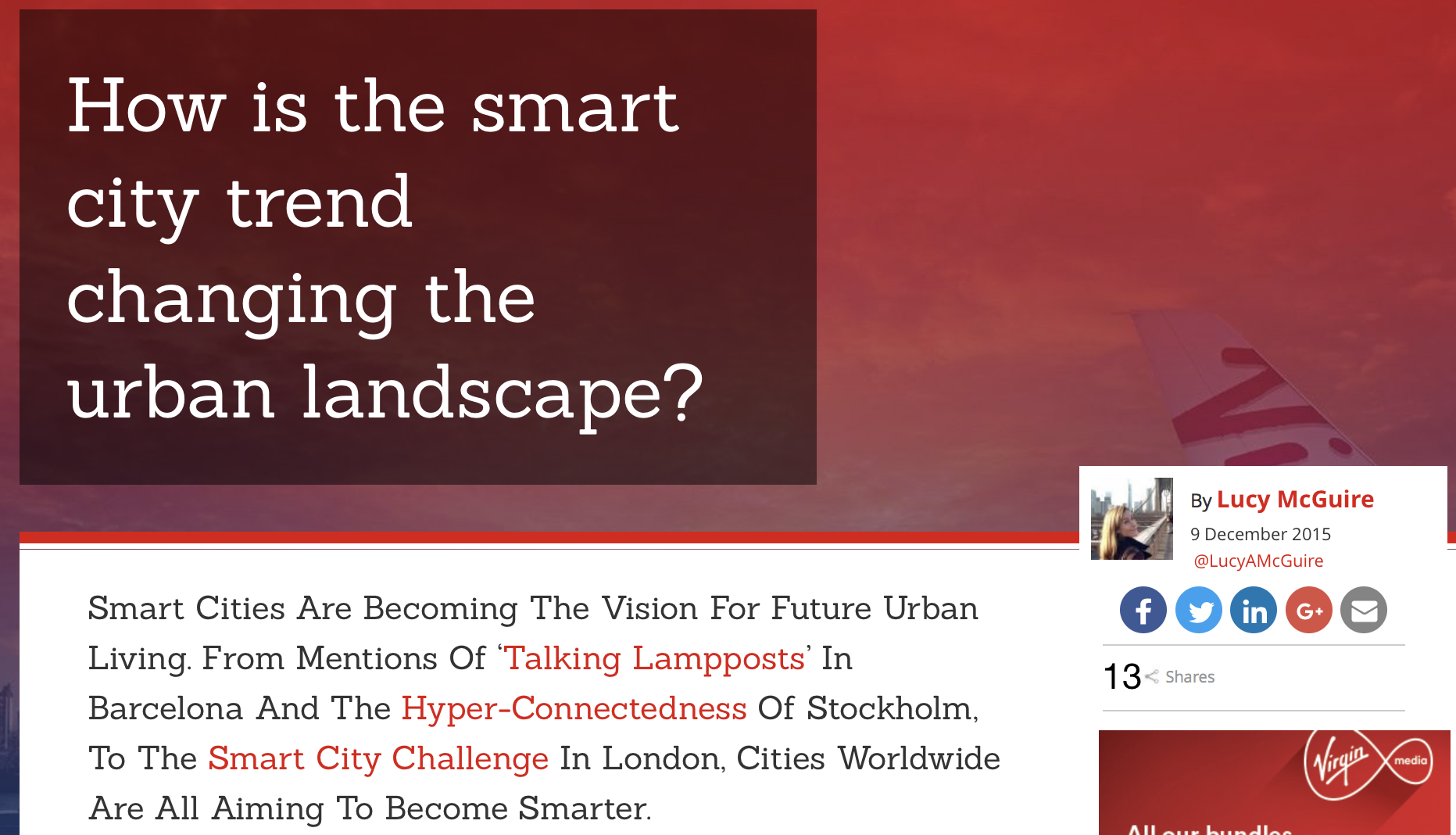 Smart Cities | Virgin.com