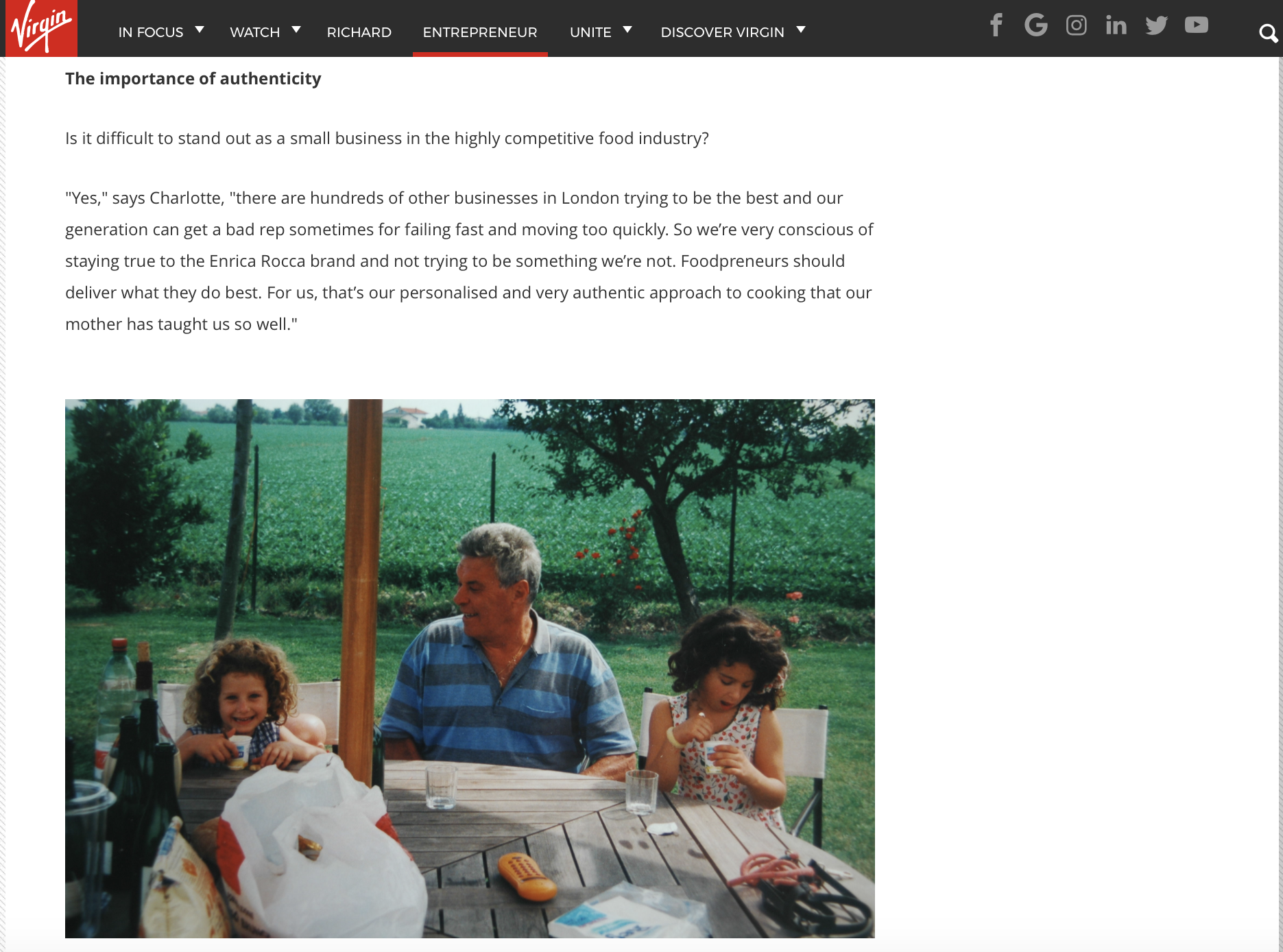 Family Business Enrica Rocca