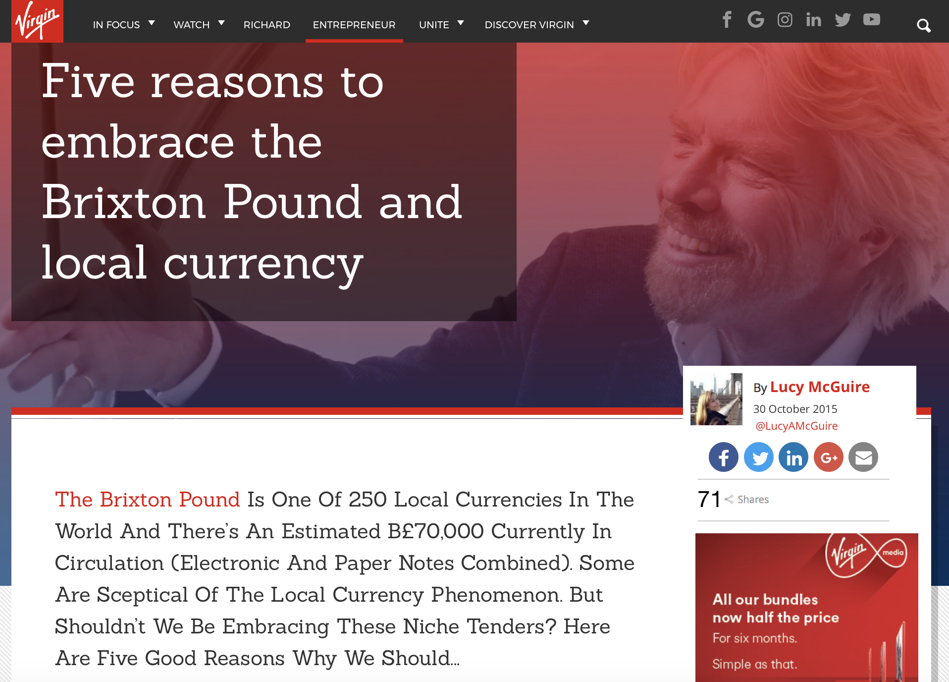 Brixton pound | Virgin.com