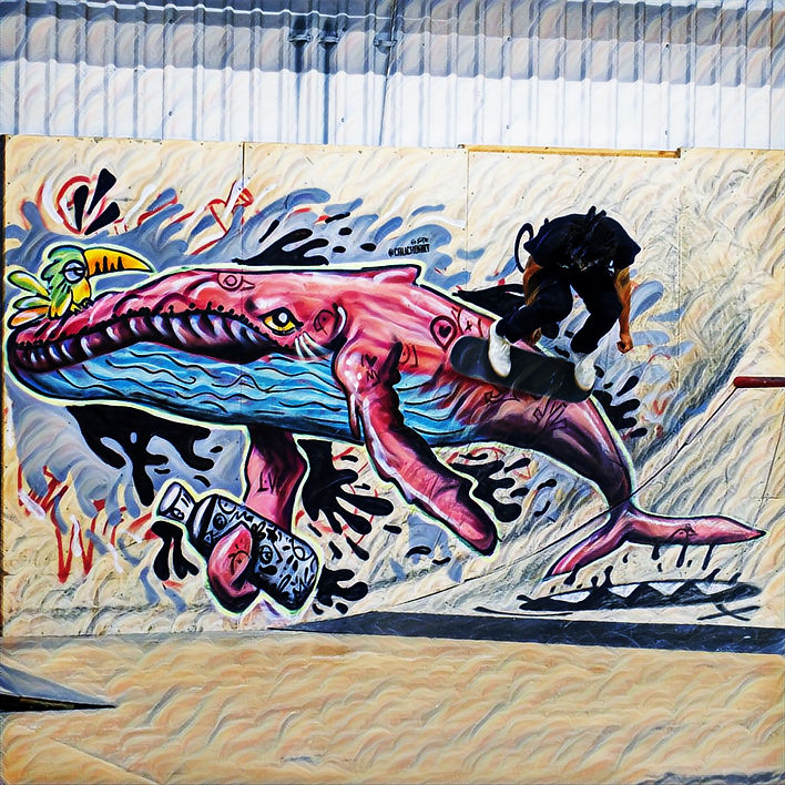 Nekita rides the wall. Camera: Staff