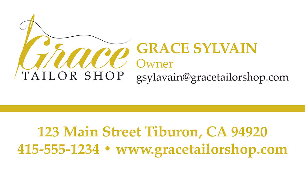 Grace Tailor Shop Business Card