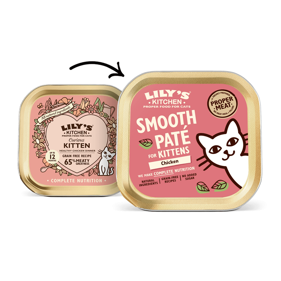 サムネイル： 【リニューアル】Lily's Kitchen（リリーズキッチン）幼猫 Kitten 好奇心旺盛な子猫のチキンディナー-85g （個別日本語ラベルなし）