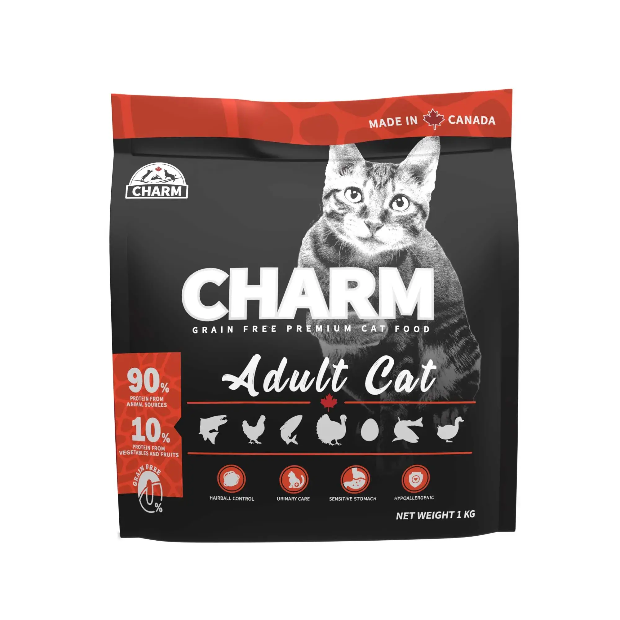 チャーム（CHARM）猫 アダルトキャット 1kg カナダ産 キャットフード 総合栄養食