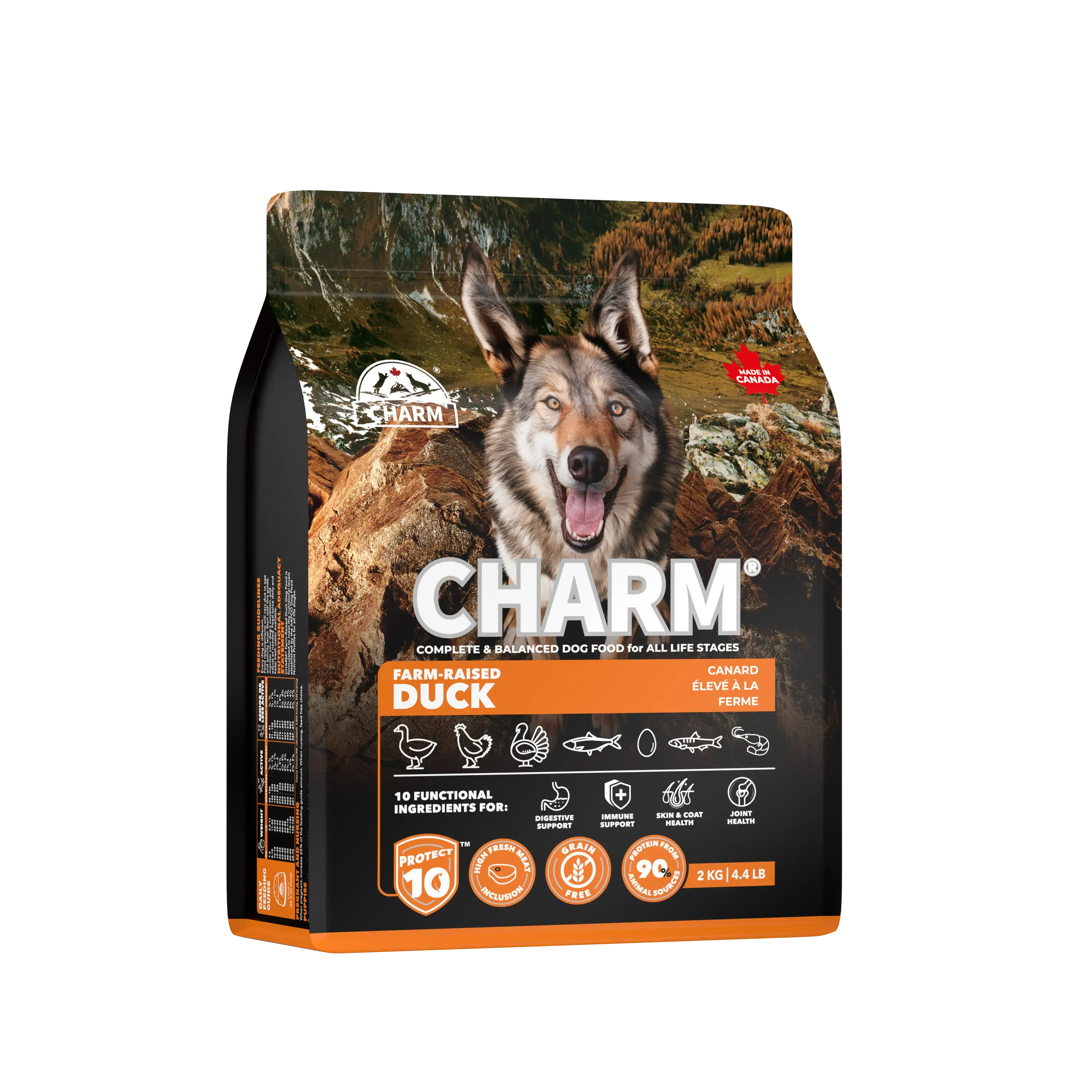 チャーム(CHARM)ファームレイズドダックドッグフード 2kgX3