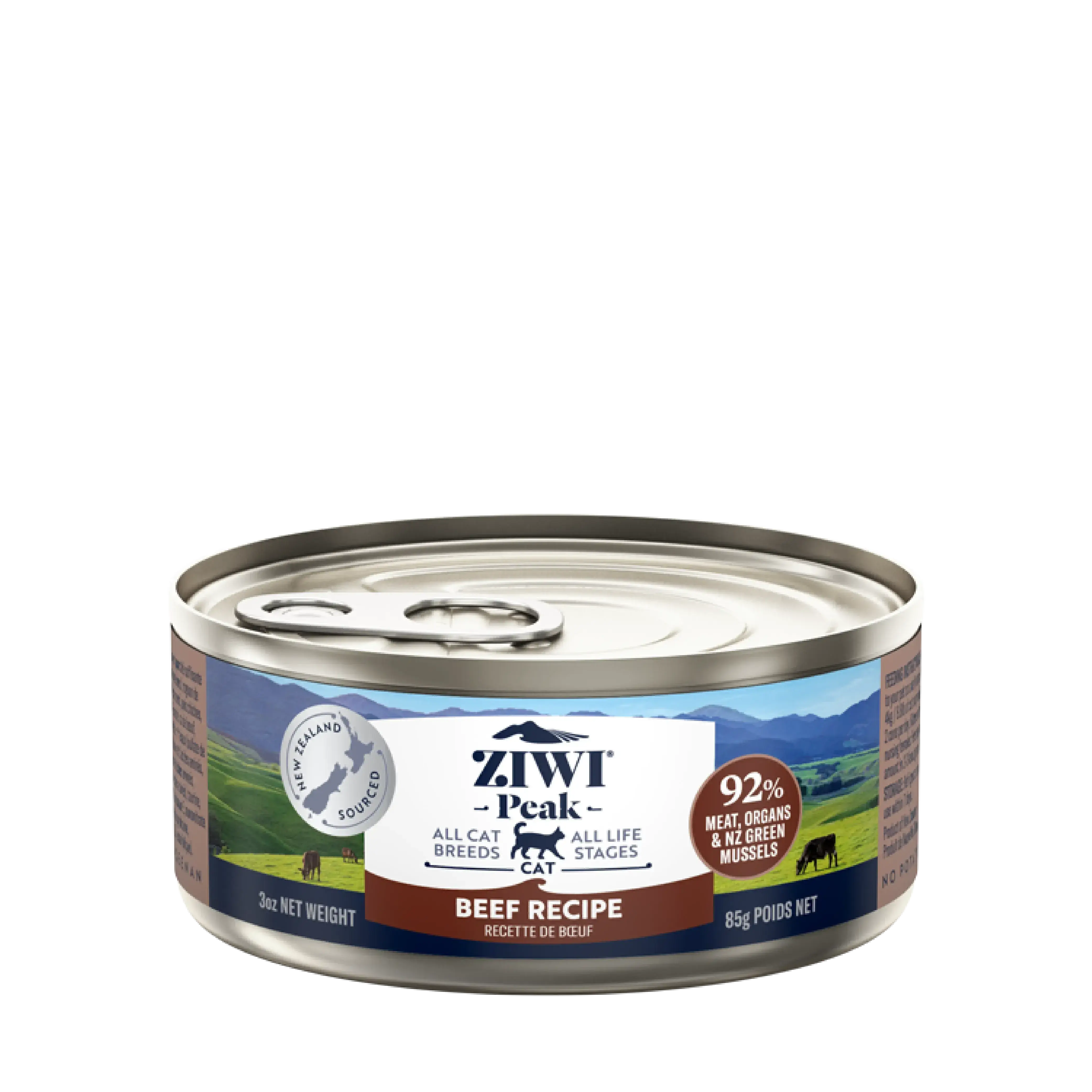 ジウィピーク 猫用 キャット ウェット 缶 NZグラスフェッド ビーフ 85g(ZiwiPeak beef Cat)