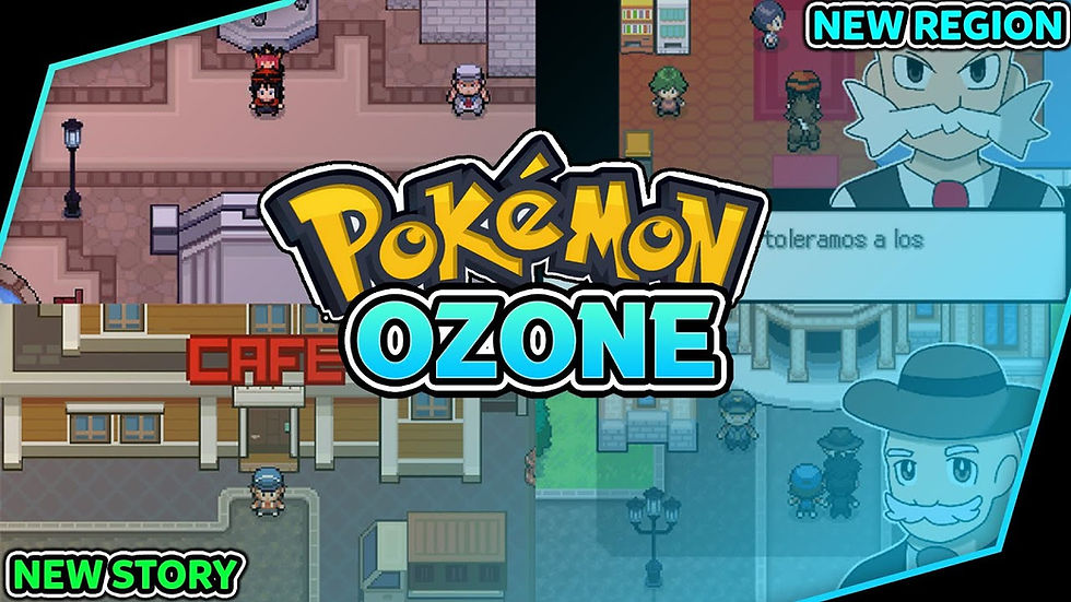 Pokémon fan game: anime-style character, pixelated battle