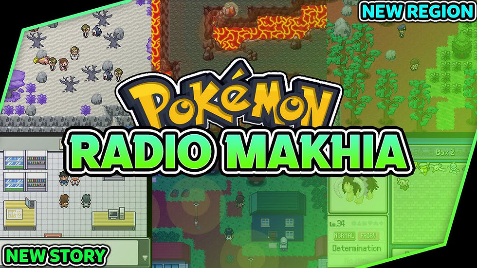 Pokémon fan game: anime-style character, pixelated battle