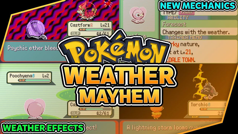 Pokémon fan game: anime-style character, pixelated battle