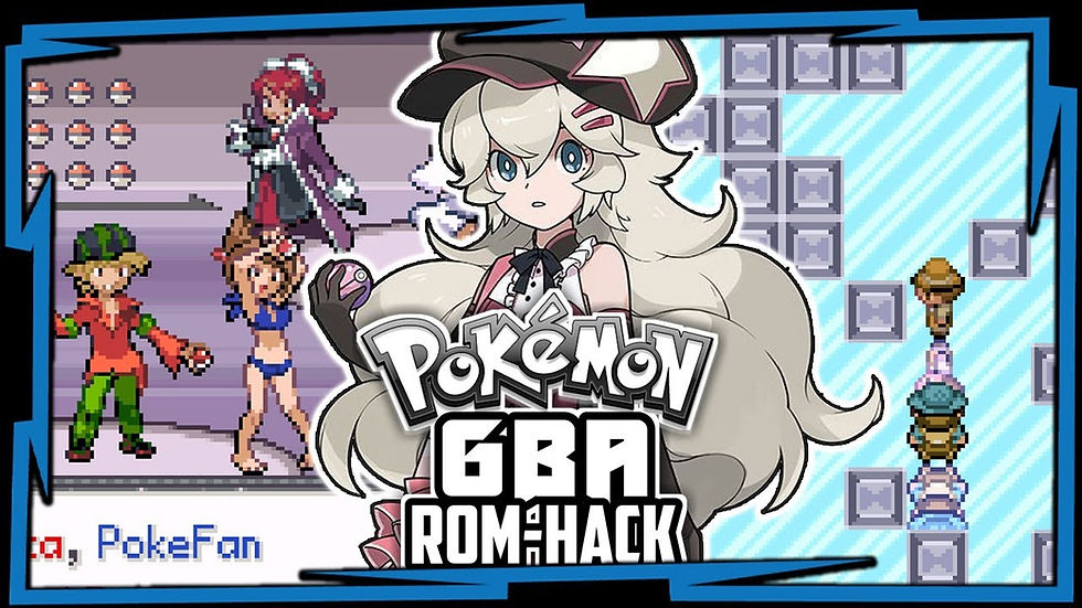 Pokémon fan game: anime-style character, pixelated battle