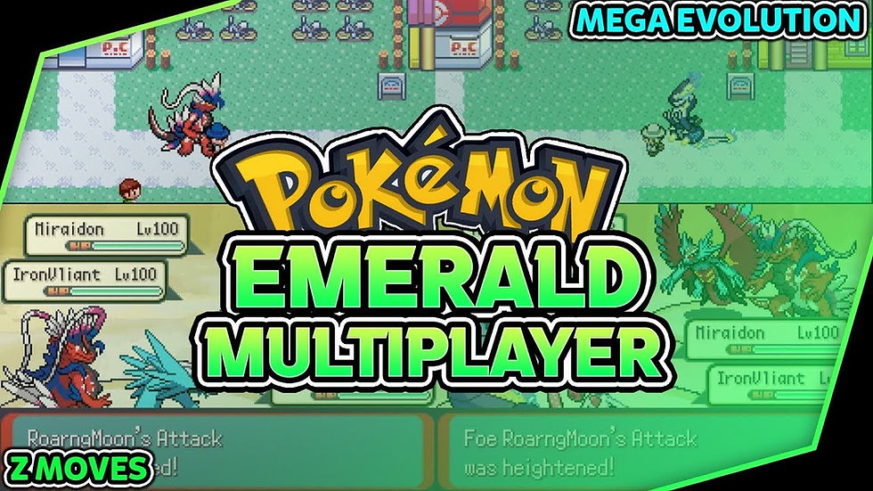 Pokémon fan game: anime-style character, pixelated battle