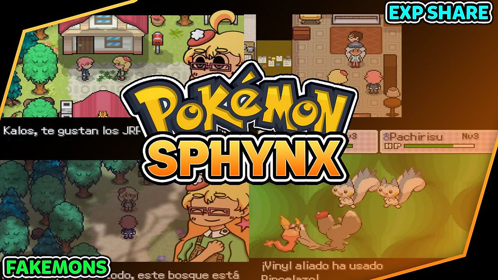 Pokémon fan game: anime-style character, pixelated battle