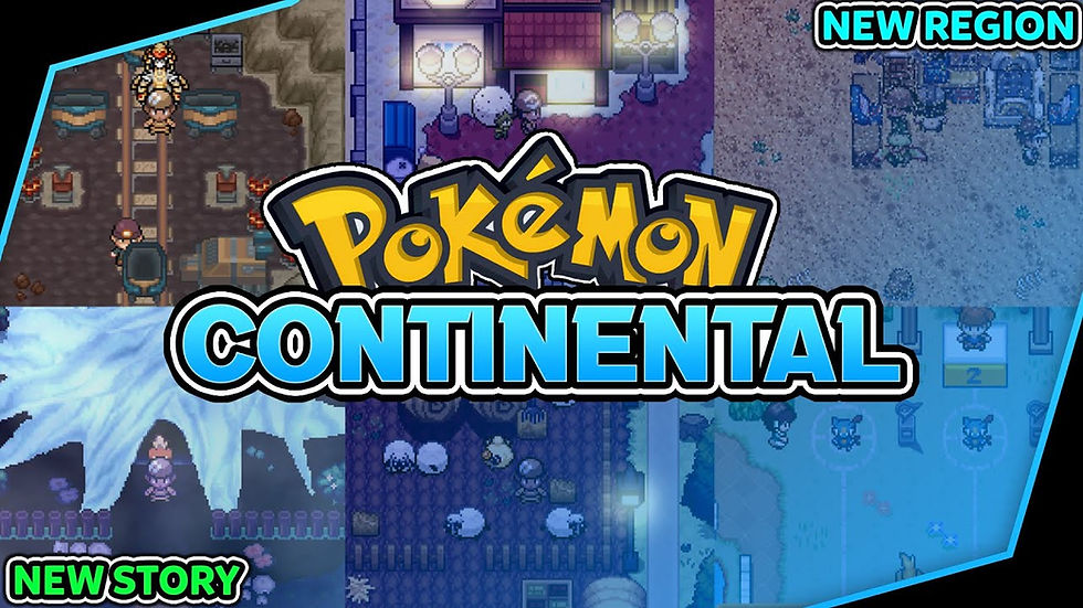 Pokémon fan game: anime-style character, pixelated battle