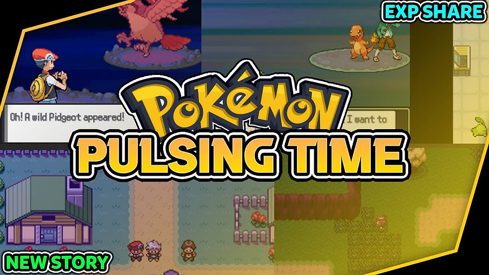 Pokémon fan game: anime-style character, pixelated battle