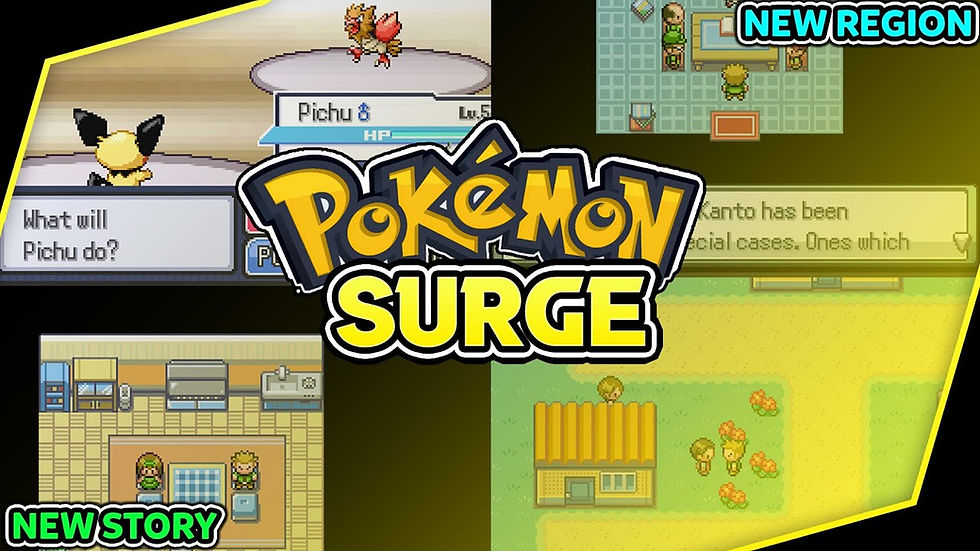 Pokémon Surge gameplay: Pichu, new region, story