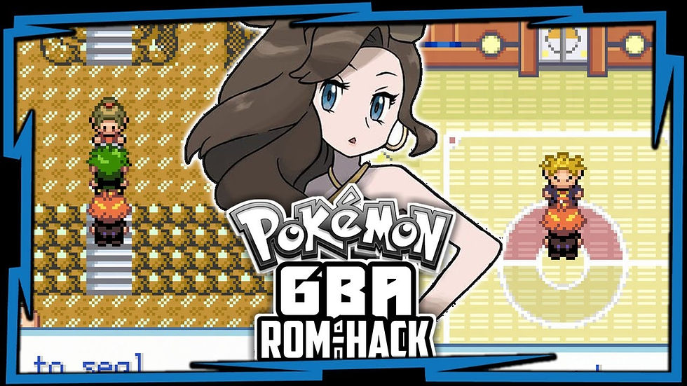 Pokémon fan game: anime-style character, pixelated battle