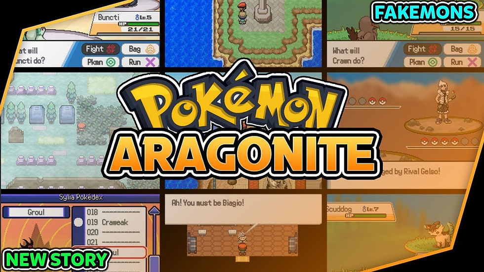 Pokémon fan game: anime-style character, pixelated battle