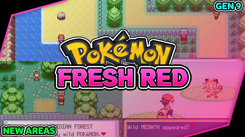 Pokémon fan game: anime-style character, pixelated battle