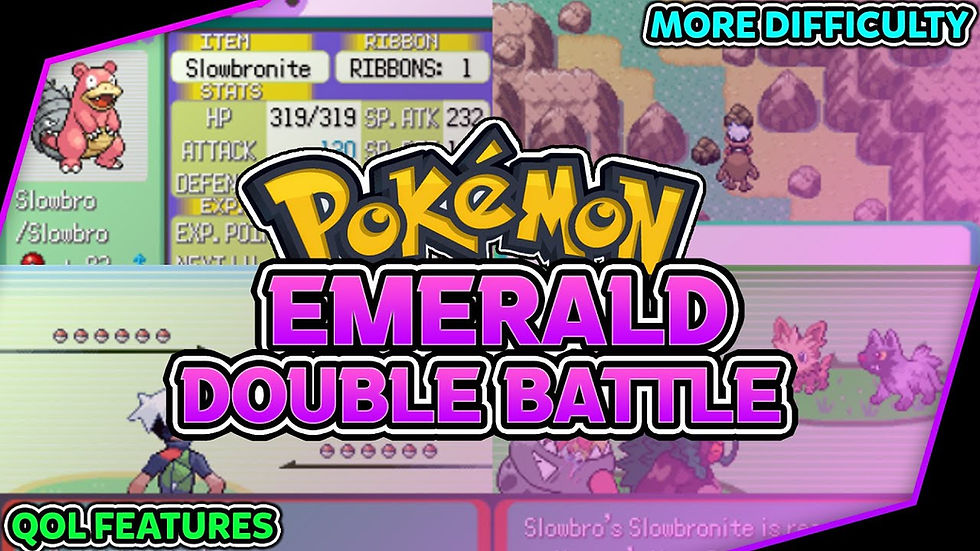 Pokémon fan game: anime-style character, pixelated battle