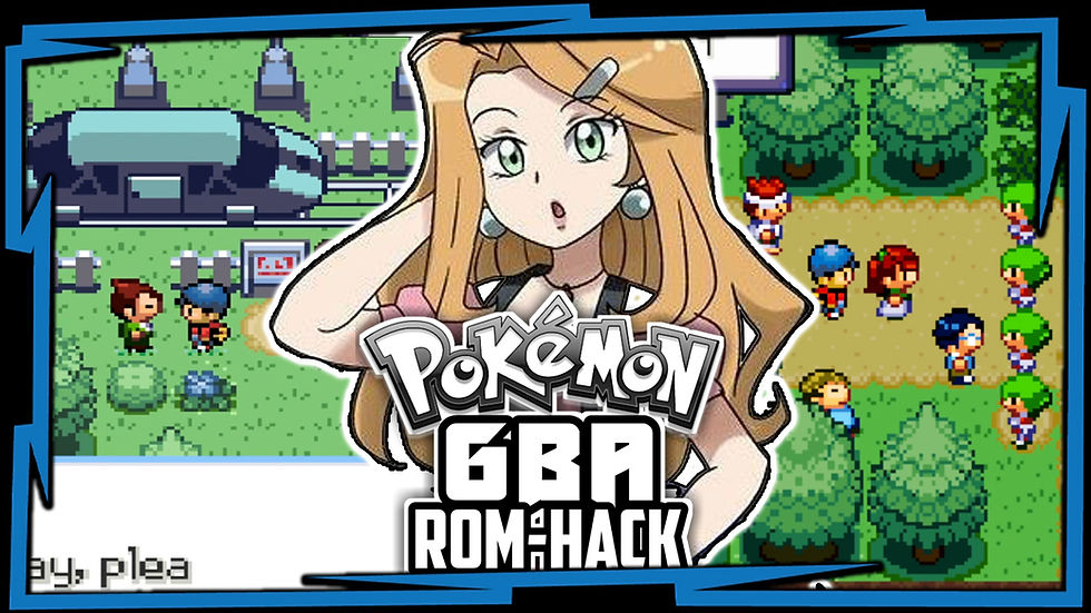 Pokémon fan game: anime-style character, pixelated battle