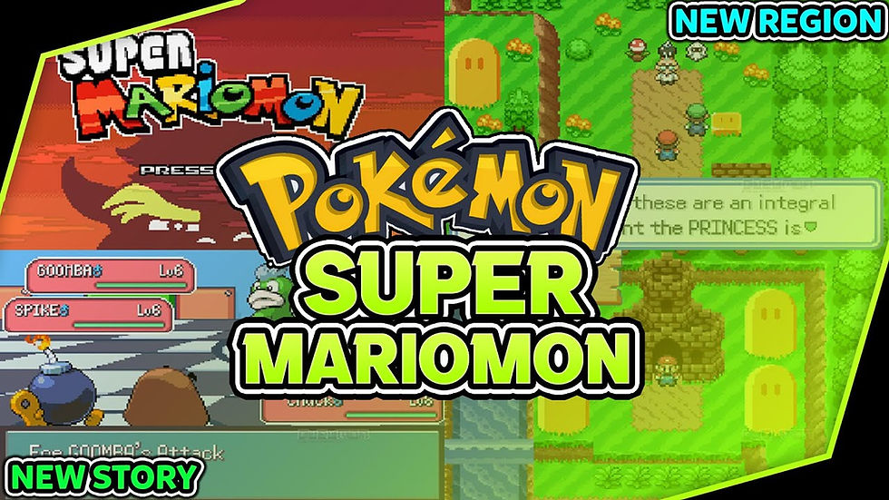 Pokémon fan game: anime-style character, pixelated battle