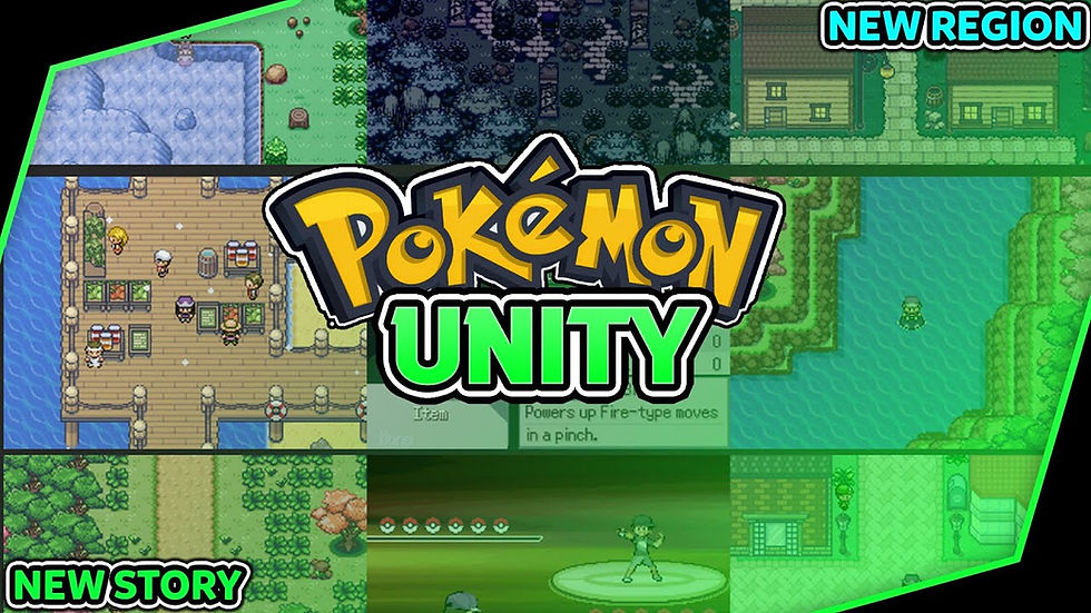 Pokémon fan game: anime-style character, pixelated battle