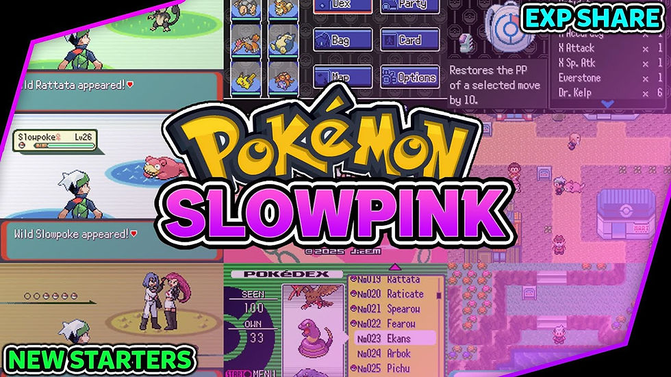 Pokémon fan game: anime-style character, pixelated battle