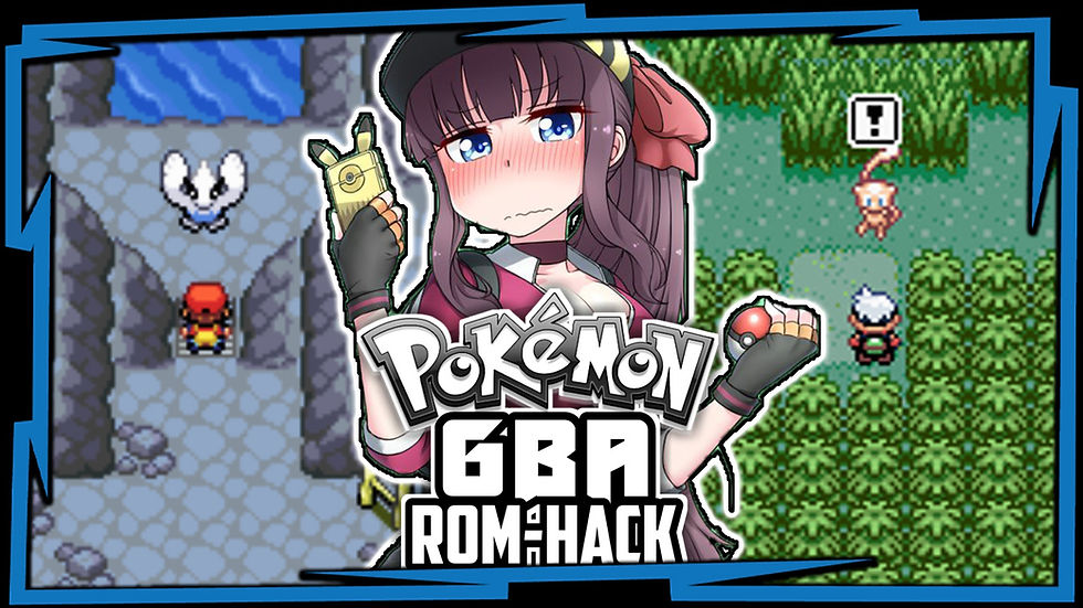 Pokémon fan game: anime-style character, pixelated battle