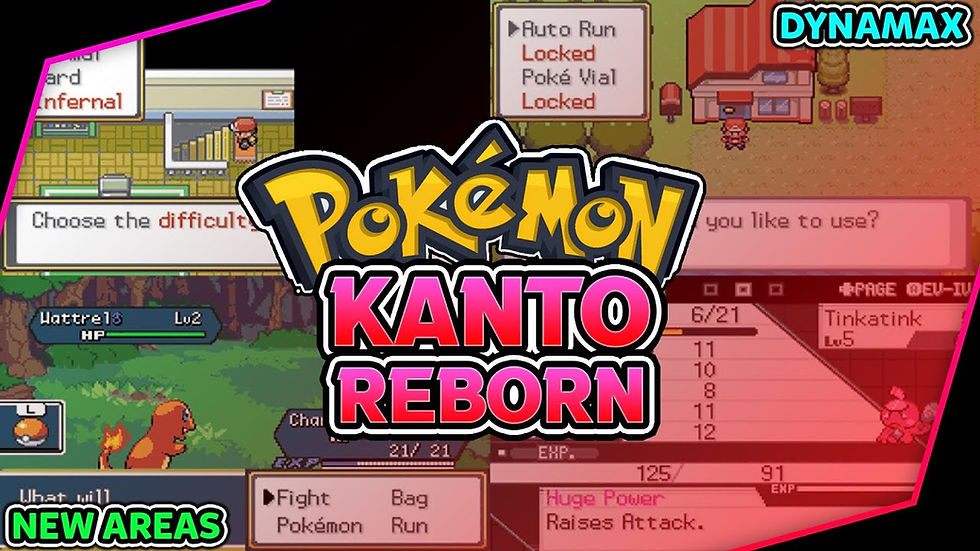 Pokémon fan game: anime-style character, pixelated battle