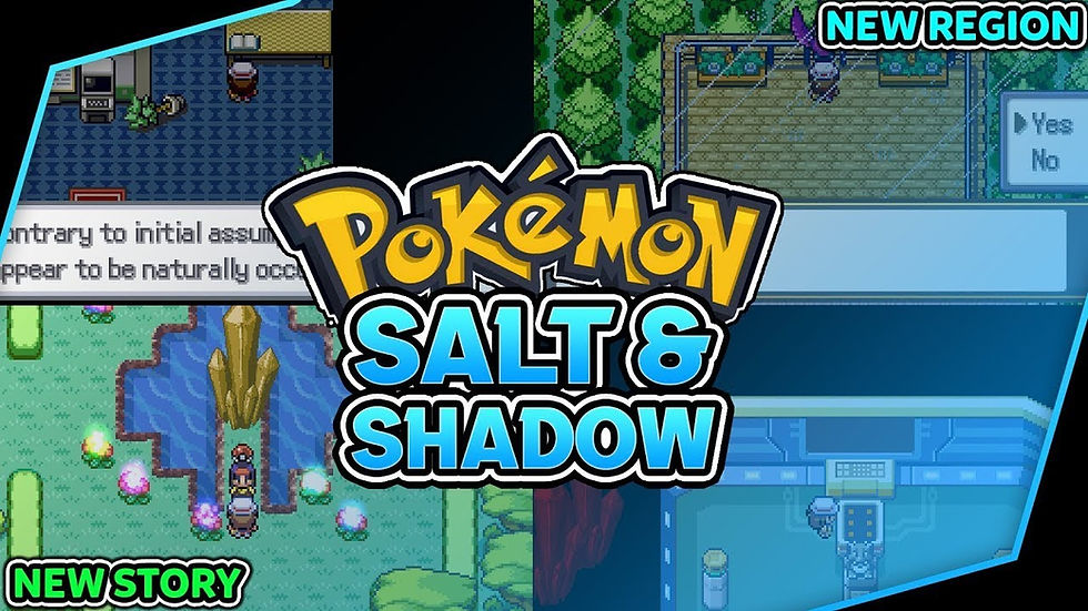 Pokémon fan game: anime-style character, pixelated battle