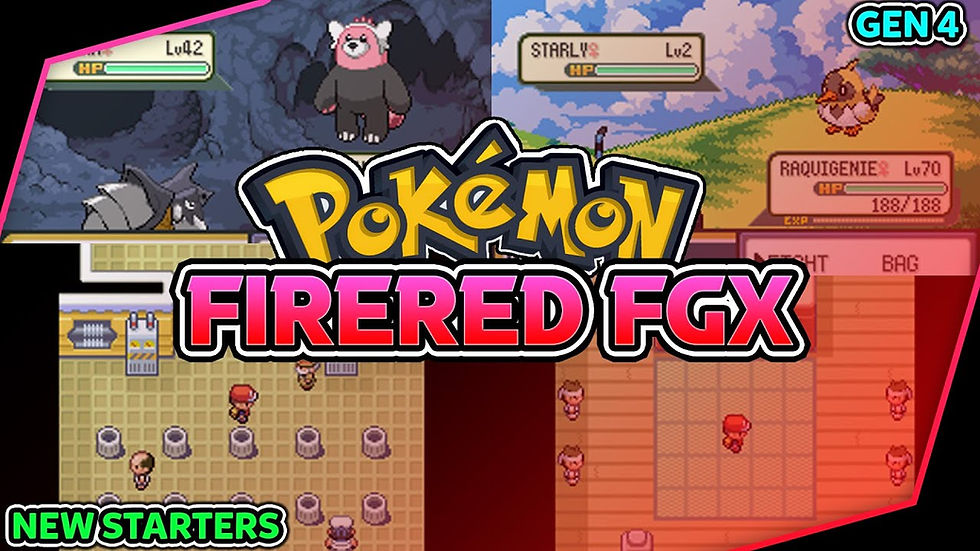 Pokémon FiredRed FGX: New Starters, Gen 4 gameplay