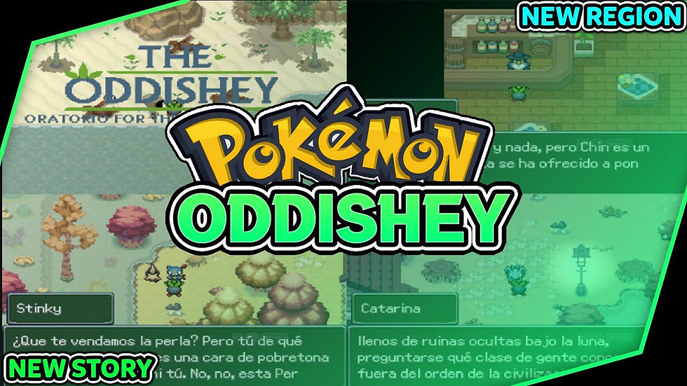 Pokémon fan game: anime-style character, pixelated battle