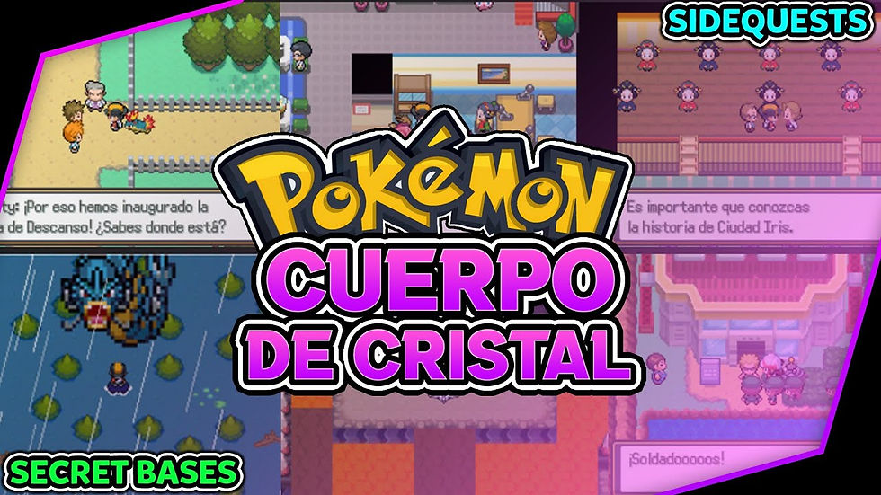 Pokémon fan game: anime-style character, pixelated battle
