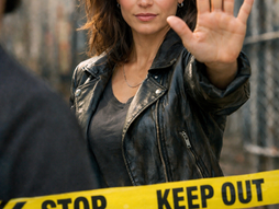 אישה ששמה גבול לשמור על עצמה