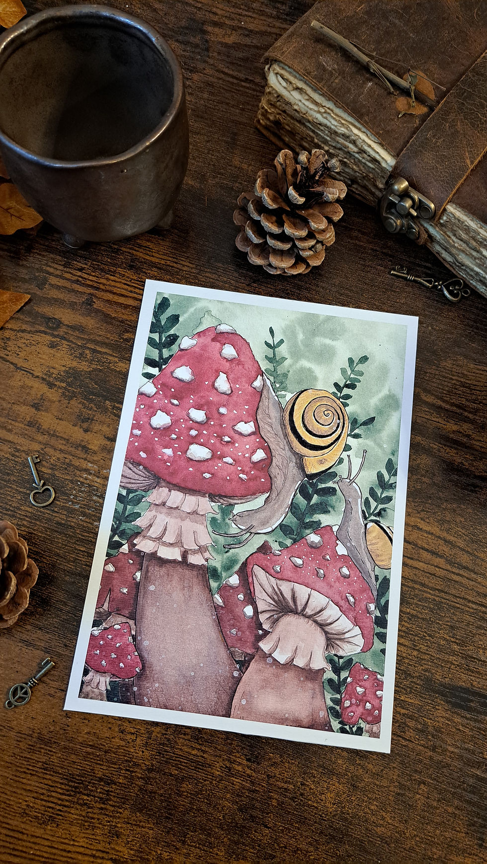 Miniature : Illustration escargot et champignon