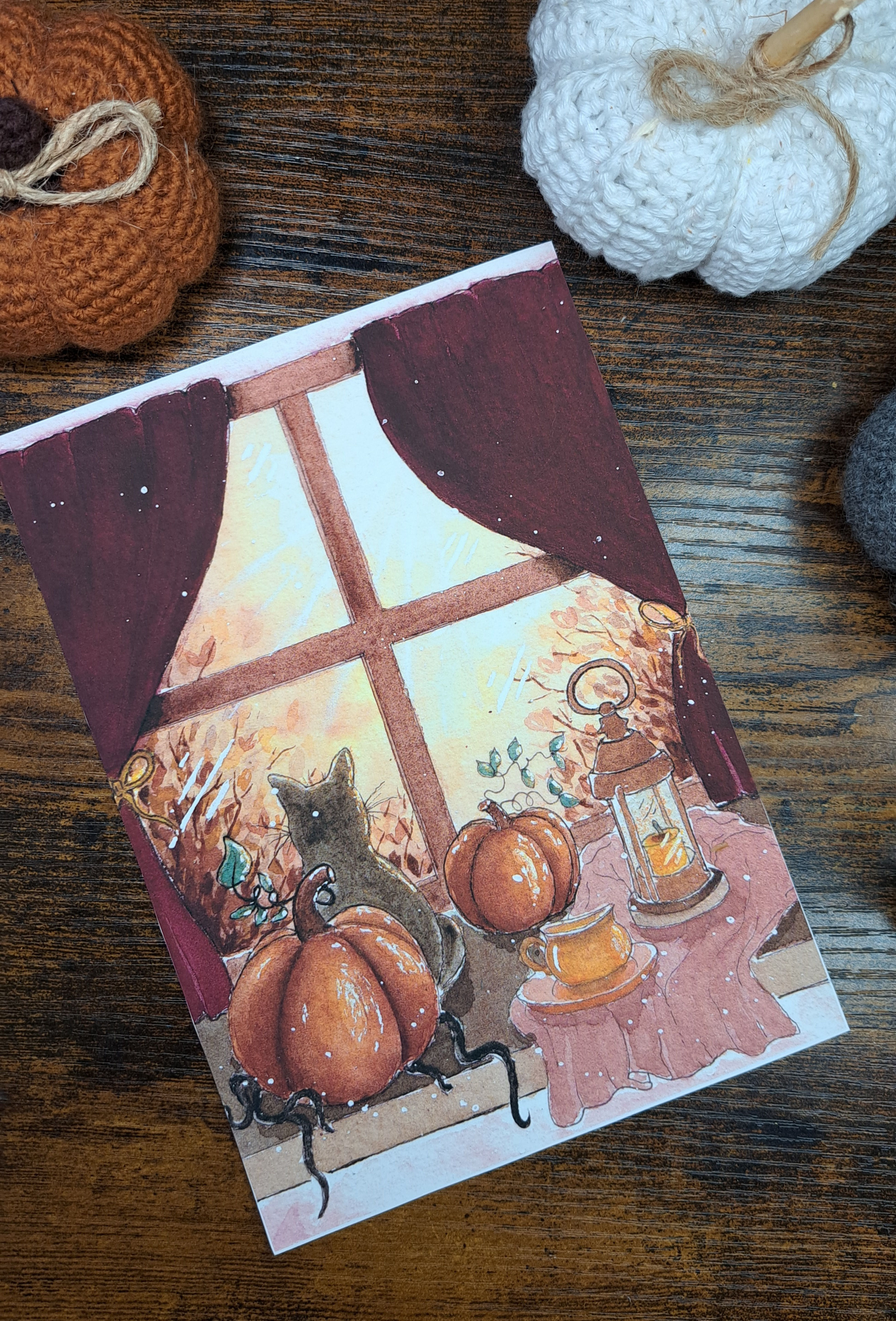 Illustration la fenêtre automnale